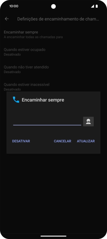 Prima DESATIVAR.