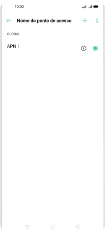 Prima o ícone para adicionar.