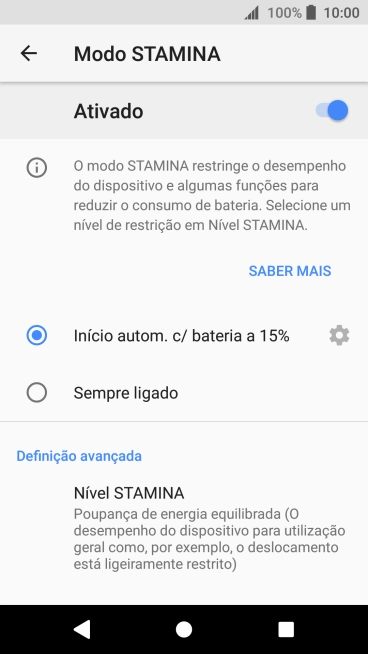 Prima a tecla de início para terminar e voltar ao ecrã inicial.