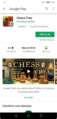 Prima INSTALAR e siga as instruções no ecrã para instalar a app.