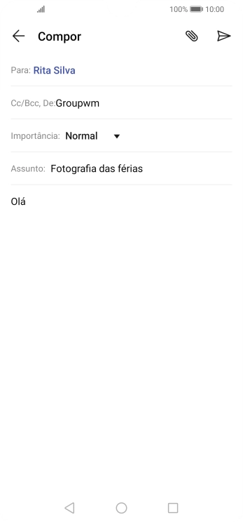 Prima o ícone de anexo.