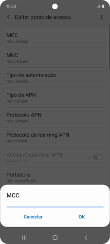 Introduza 268 e prima OK.