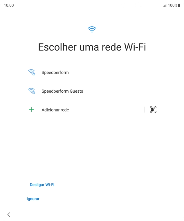 Prima a rede Wi-Fi pretendida.