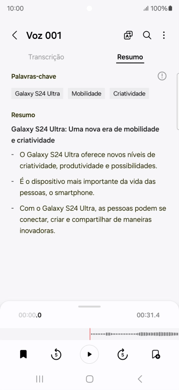 Prima a tecla de retrocesso para guardar as alterações.