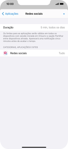 Prima o ícone para adicionar.
