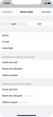 Prima Nome de utilizador e introduza o nome de utilizador da sua conta de e-mail na Vodafone.