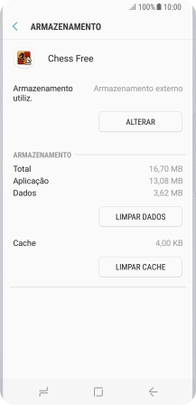 Prima a tecla de início para terminar e voltar ao ecrã inicial.