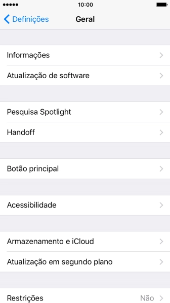 Prima Atualização de software. Se existir uma nova versão de software disponível, será agora indicado no ecrã. Siga as indicações no ecrã para atualizar o software do telefone.