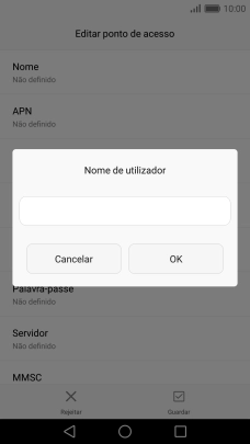 Introduza vodafone e prima OK.