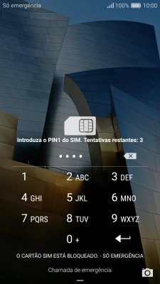 Se necessário, introduza o código PIN e prima a tecla Enter.