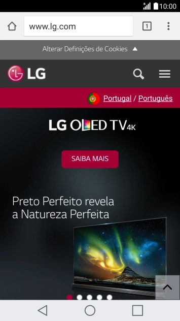 Prima a barra de endereço.