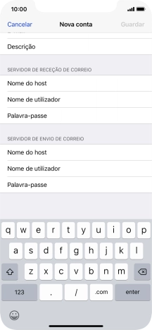 Prima Nome de utilizador e introduza o nome de utilizador da sua conta de e-mail.