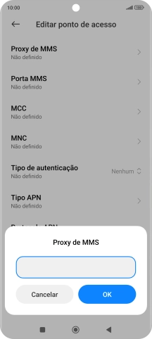 Introduza iproxy.vodafone.pt e prima OK.