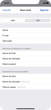 Prima Nome de utilizador e introduza o nome de utilizador da sua conta de e-mail na Vodafone.