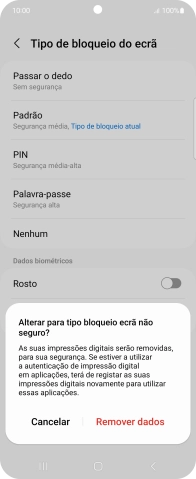Prima Remover dados.
