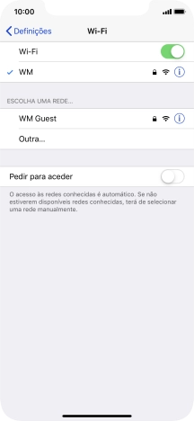Para voltar ao ecrã inicial, deslize o dedo de baixo para cima a partir da base do ecrã.