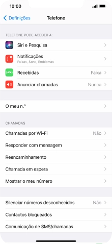 Prima Mostrar o meu número.