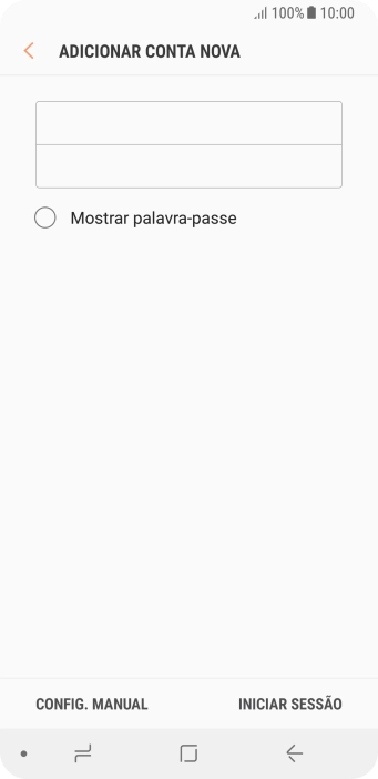 Prima INICIAR SESSÃO.