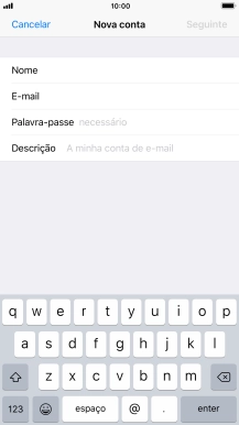 Prima Palavra-passe e introduza a password da sua conta de e-mail.