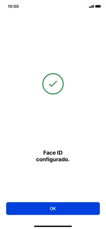 Prima OK. Se ainda não tiver escolhido um código de bloqueio do telefone, introduza um código à escolha duas vezes de seguida.