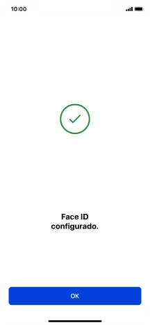 Prima OK. Se ainda não tiver escolhido um código de bloqueio do telefone, introduza um código à escolha duas vezes de seguida.