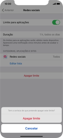 Prima Apagar limite.
