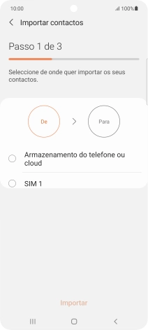 Prima o nome do cartão SIM.