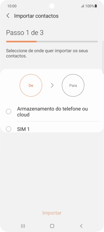 Prima o nome do cartão SIM.