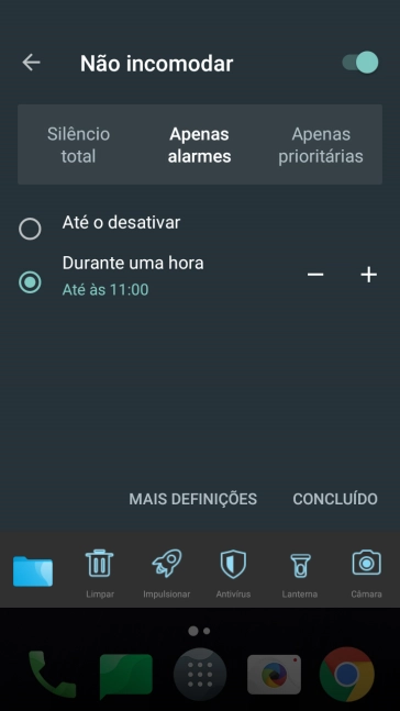 Se ativar a função, prima CONCLUÍDO.