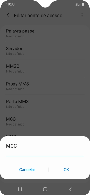 Introduza 268 e prima OK.