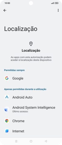 Prima a app pretendida.