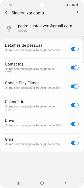Prima a tecla de início para terminar e voltar ao ecrã inicial.