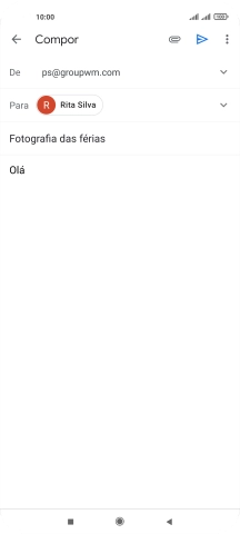 Prima o ícone de anexo.
