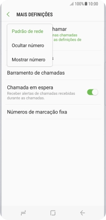 Prima Mostrar número para ativar a visualização do seu número.