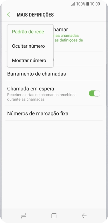 Prima Mostrar número para ativar a visualização do seu número.