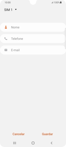 Prima a lista suspensa da lista de contactos.