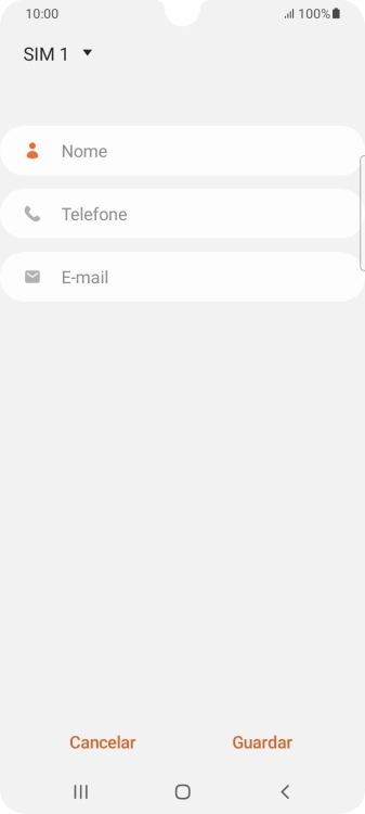 Prima a lista suspensa da lista de contactos.