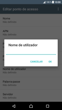 Introduza vodafone e prima OK.