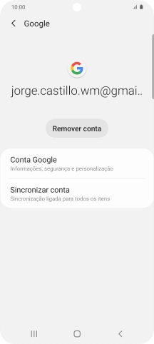Prima Sincronizar conta.