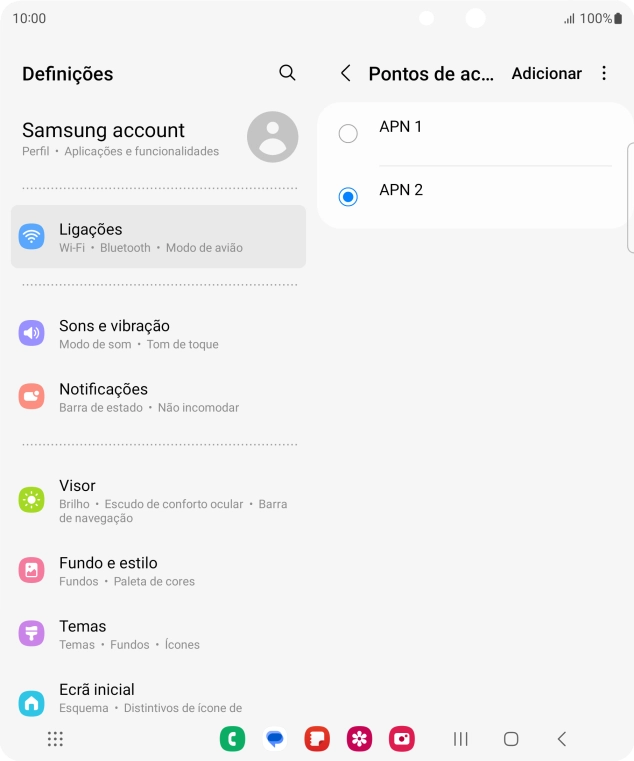 Prima a tecla de início para terminar e voltar ao ecrã inicial.