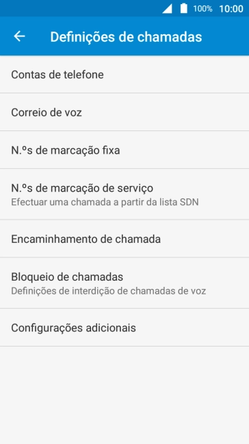 Prima Configurações adicionais.