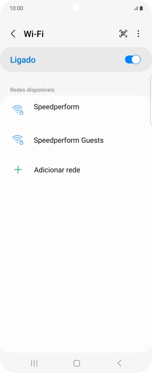 Prima a rede Wi-Fi pretendida.