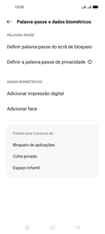 Prima Adicionar impressão digital.