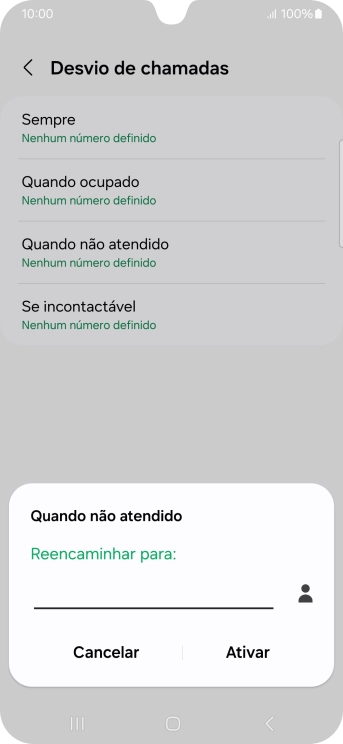 Introduza 123 e prima Ativar.
