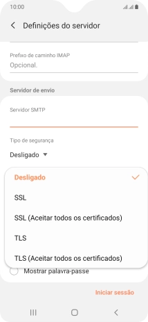 Prima Desligado para desativar a função.
