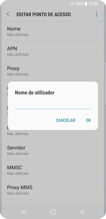 Introduza vodafone e prima OK.