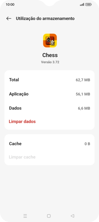 Prima a tecla de início para terminar e voltar ao ecrã inicial.