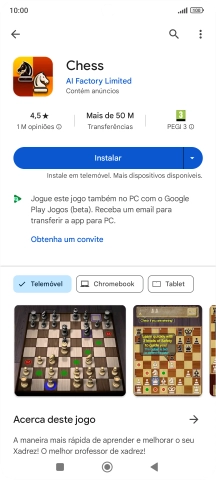Prima Instalar e siga as indicações no ecrã para instalar a app.