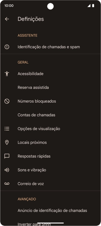 Prima Contas de chamadas.