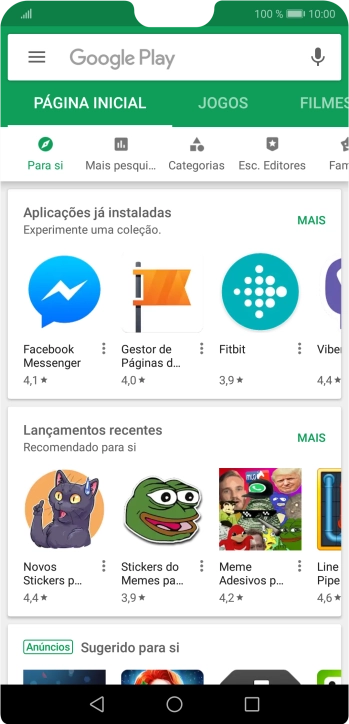 Prima a caixa de pesquisa.